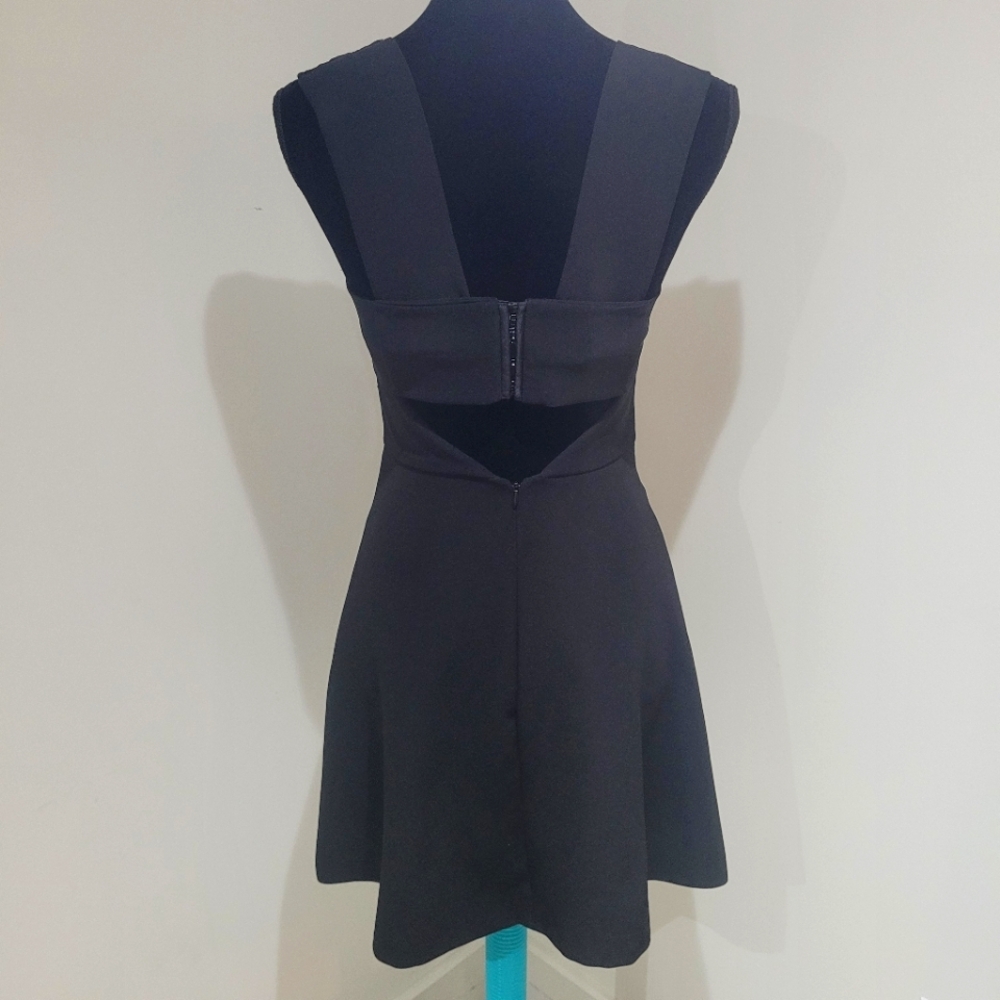 Zara Women's Cut Out Back Mini Dress S Black